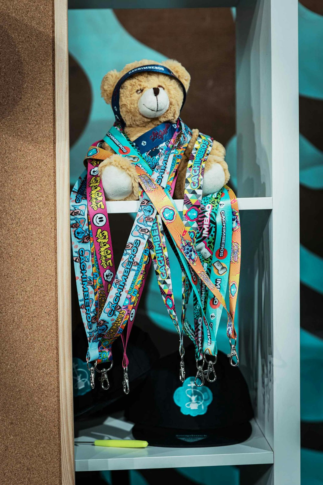 a teddy bear wearing a hat and scarf